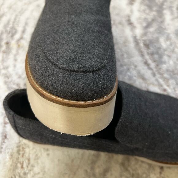 Vince Zeta Gray Felt Platform Loafers – Size 9 - Picture 4 of 10